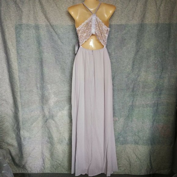 Lulus Sleeveless Backless Lace Maxi Formal Dress - Picture 2 of 8